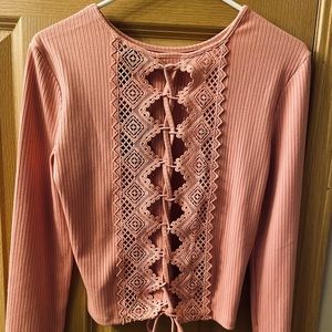Forever 21 Size Large Knit Top in color Rose